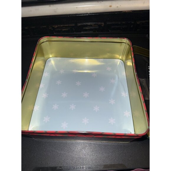 Vintage Christmas Cookie Square Tin Have Yourself A Merry Little 8”L x 8”W x 3”H - Picture 8 of 9